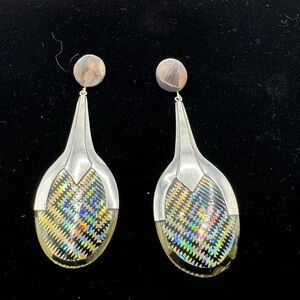 Vintage Sterling Horn Earrings